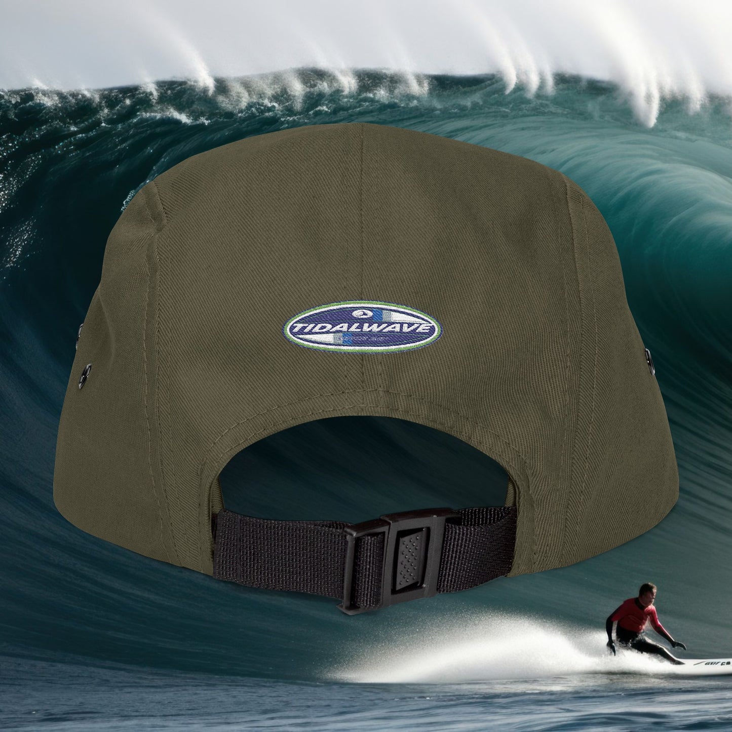 Embroidered 5-Panel Cap — TW Surf Patch Hat