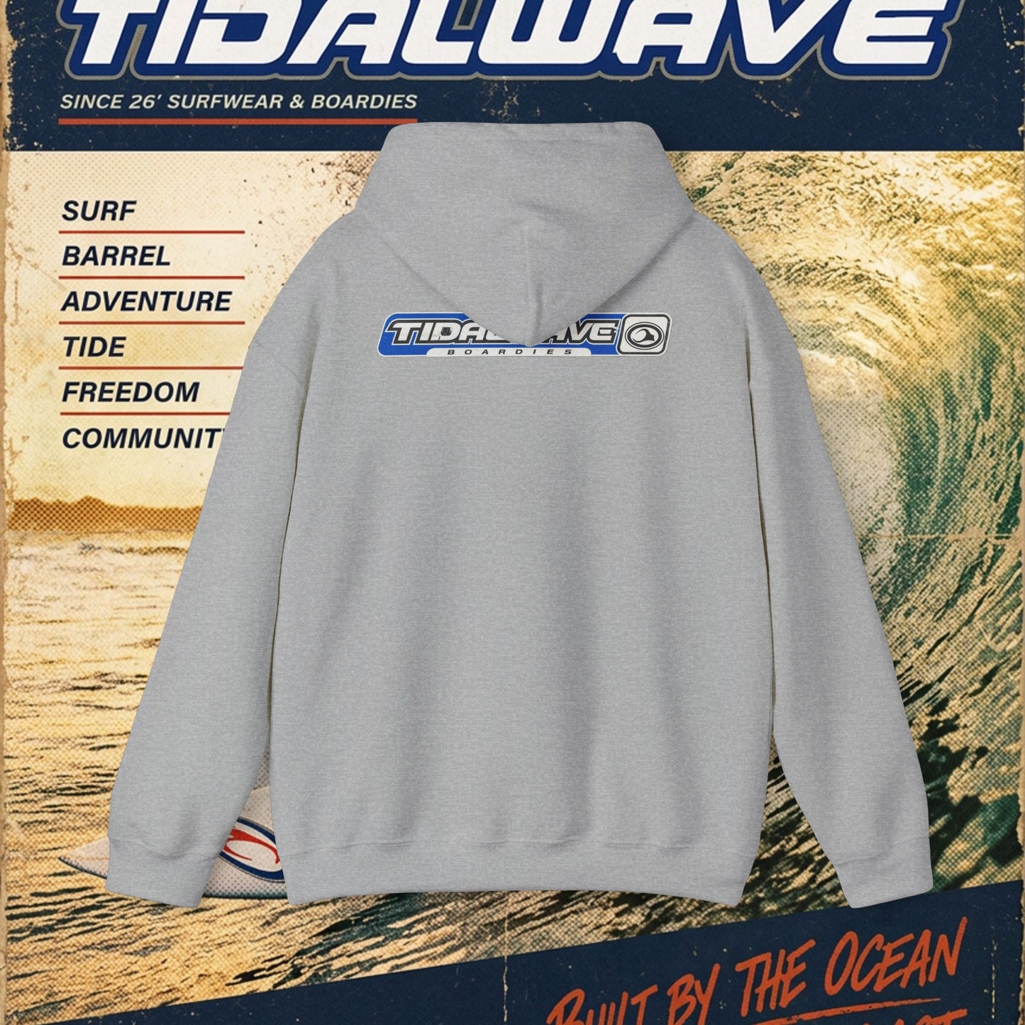 TideWave "Minimal Boardies" logo - Hoodie