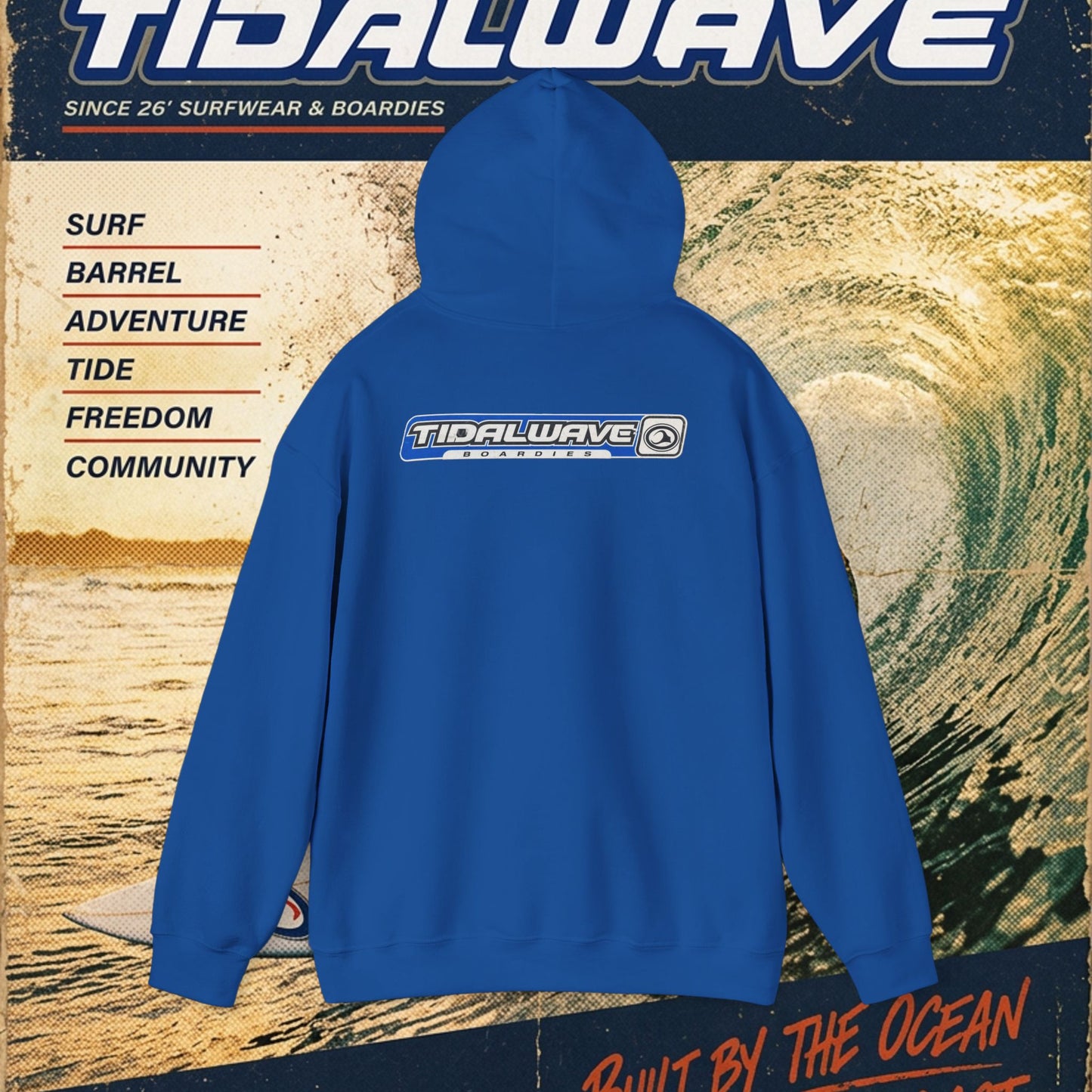 TideWave "Minimal Boardies" logo - Hoodie