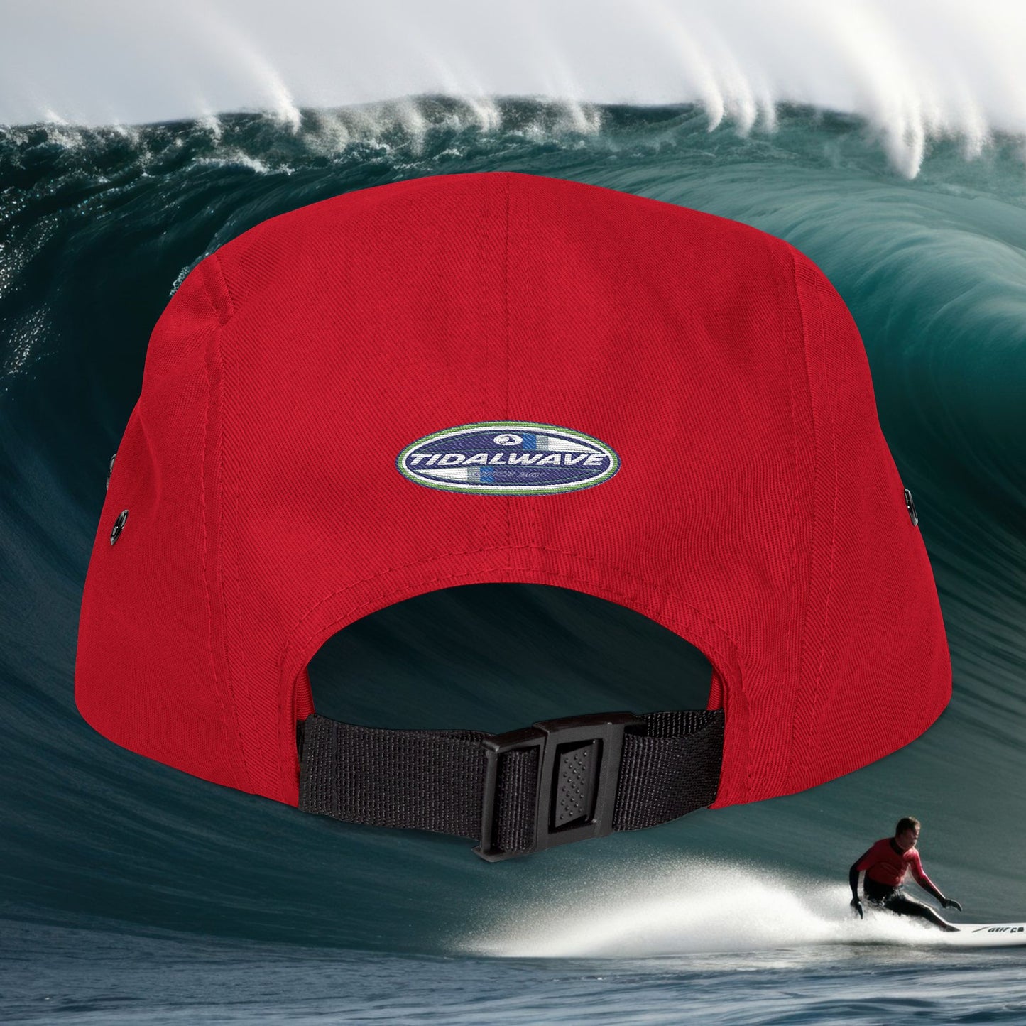 Embroidered 5-Panel Cap — TW Surf Patch Hat