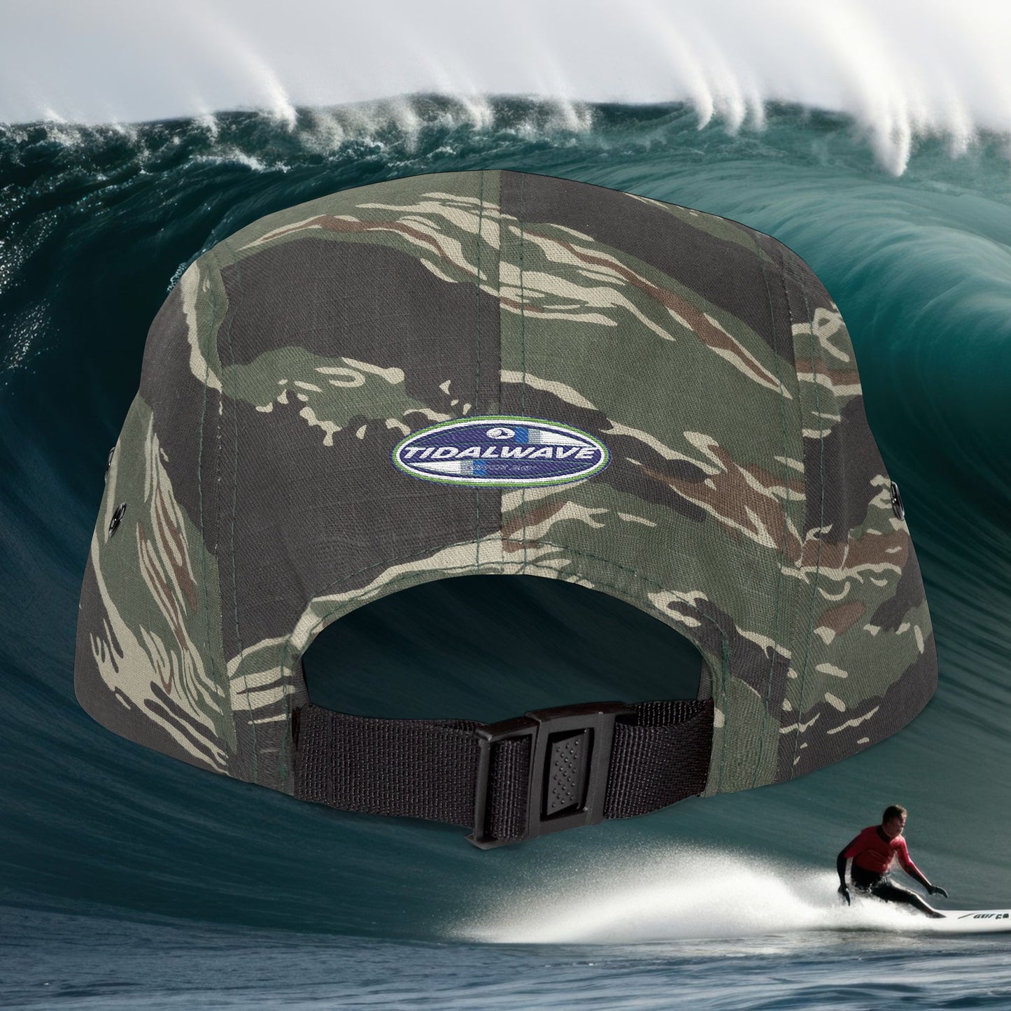Embroidered 5-Panel Cap — TW Surf Patch Hat