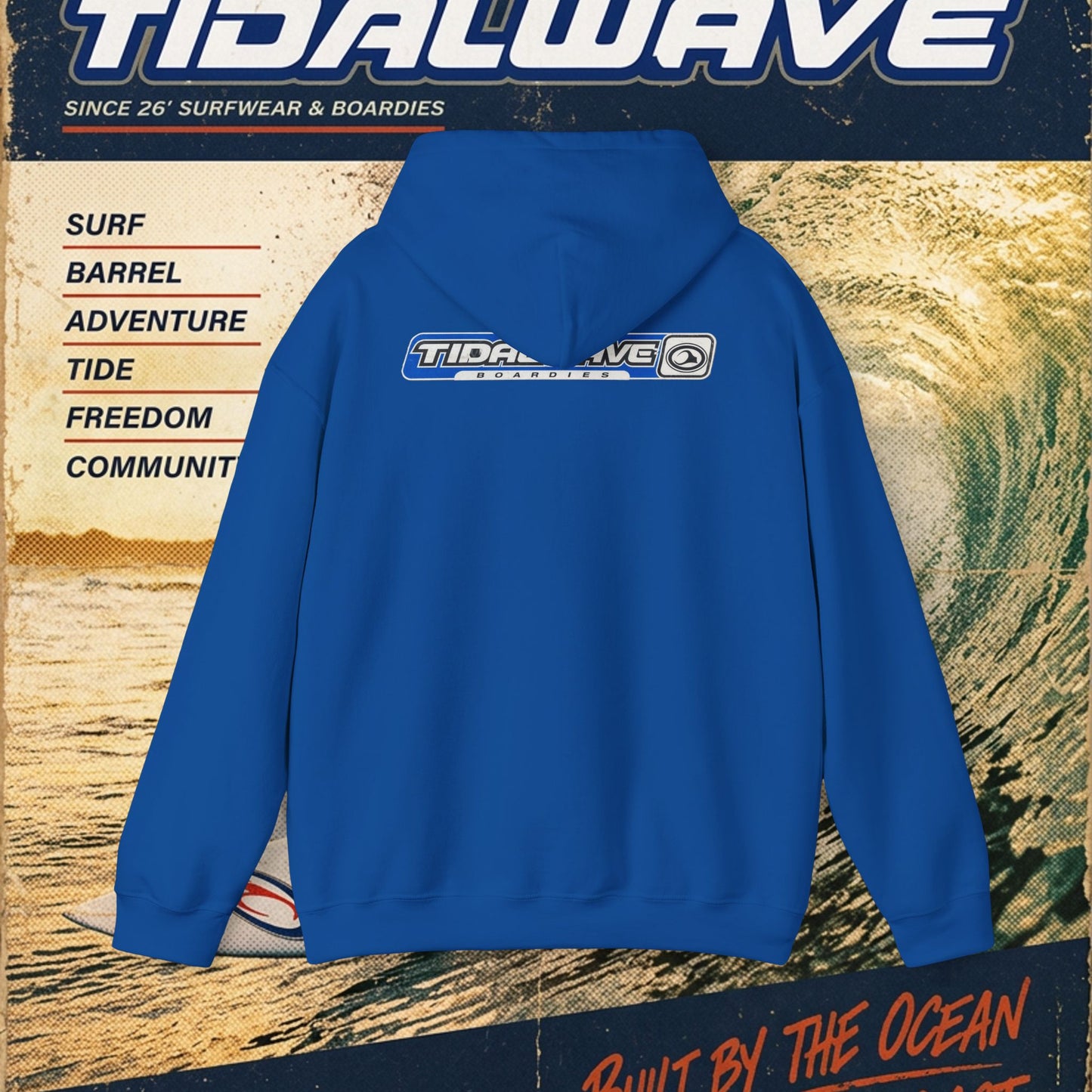 TideWave "Minimal Boardies" logo - Hoodie