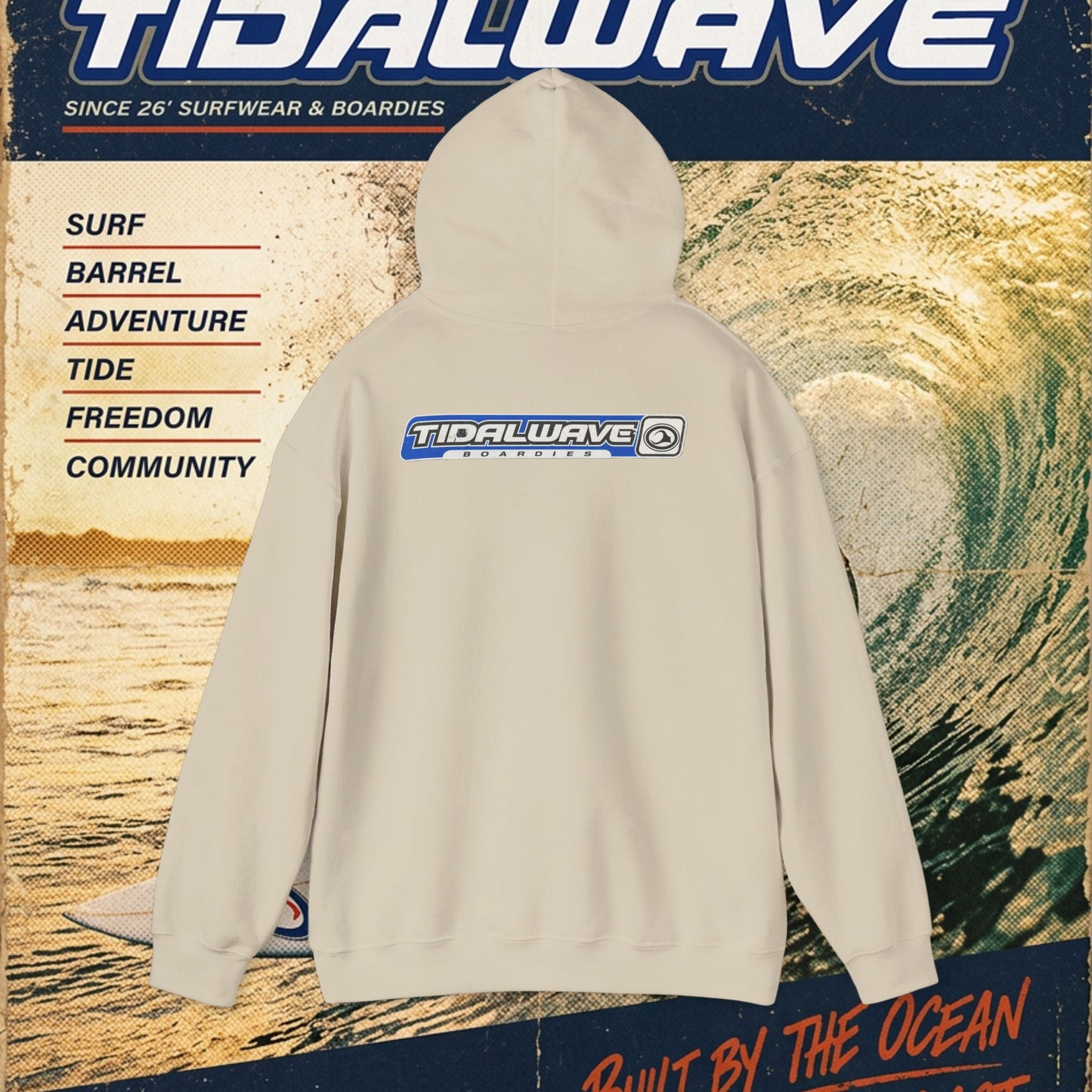 TideWave "Minimal Boardies" logo - Hoodie