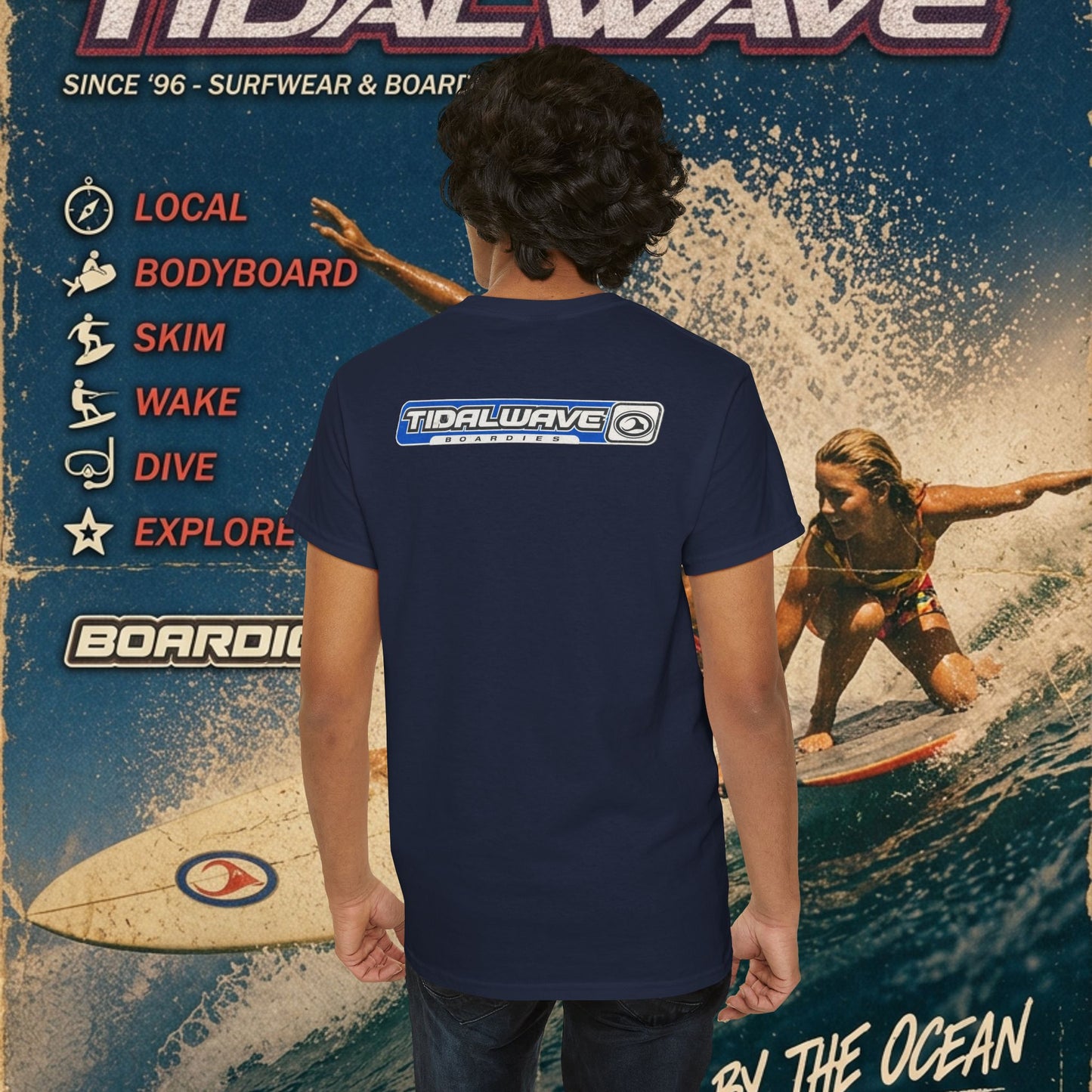 TidalWave "Blue and White" Bar logo - Tee