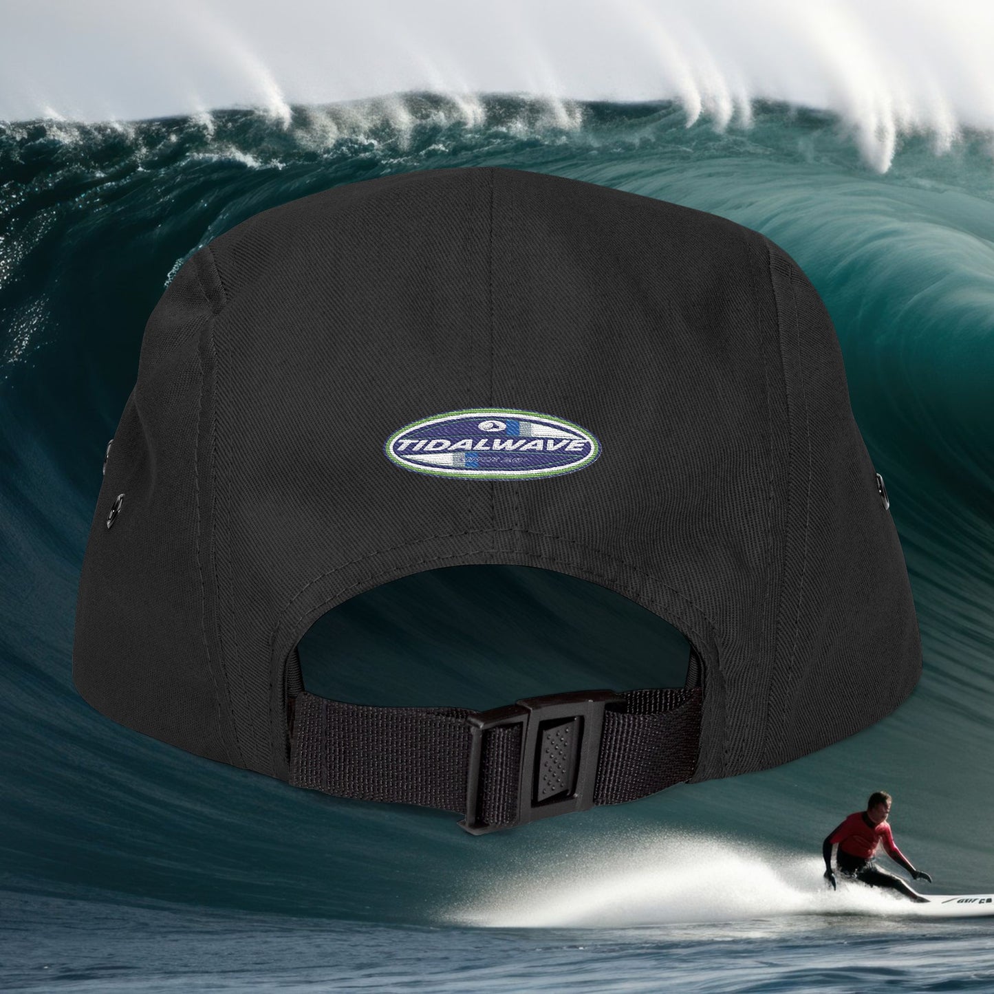 Embroidered 5-Panel Cap — TW Surf Patch Hat
