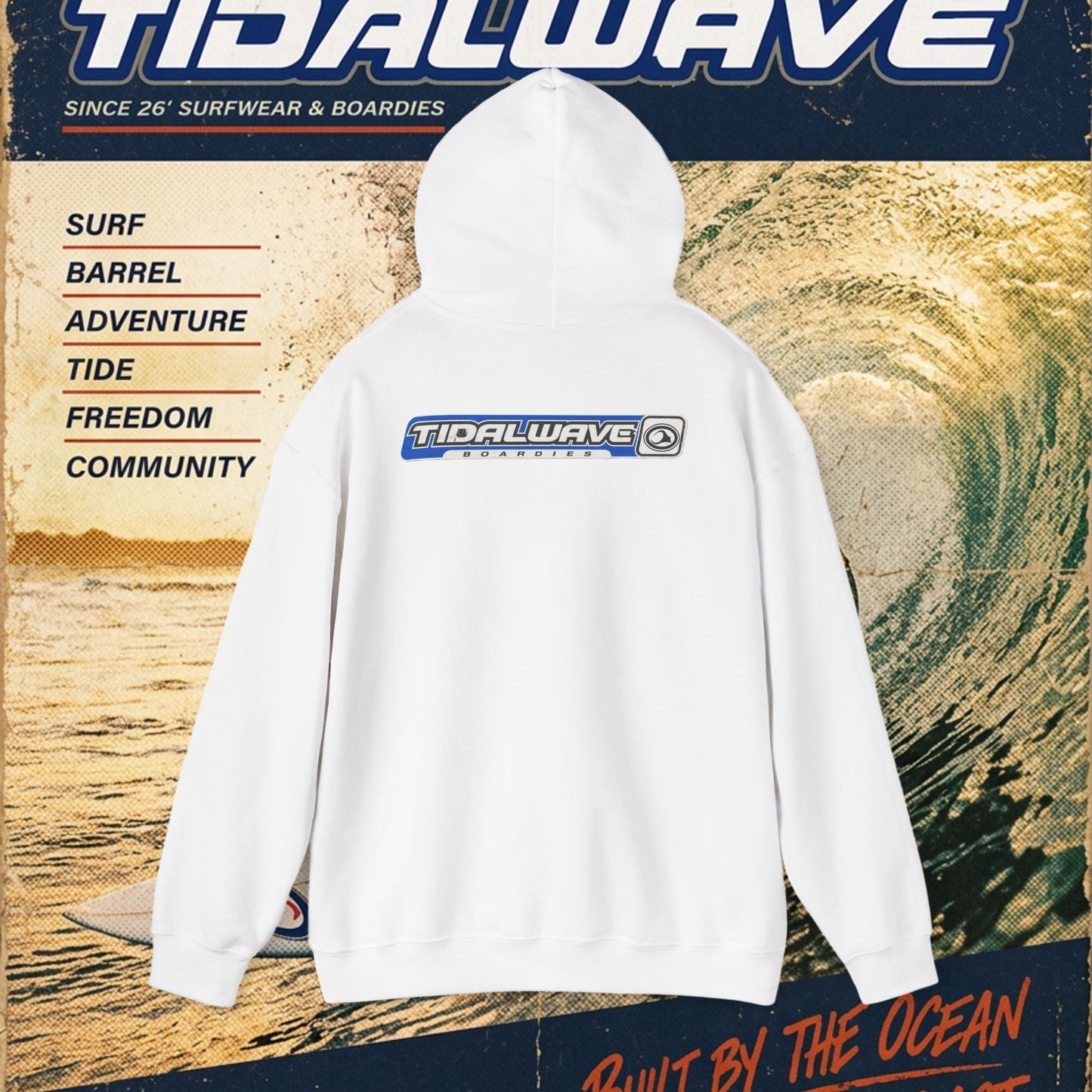 TideWave "Minimal Boardies" logo - Hoodie