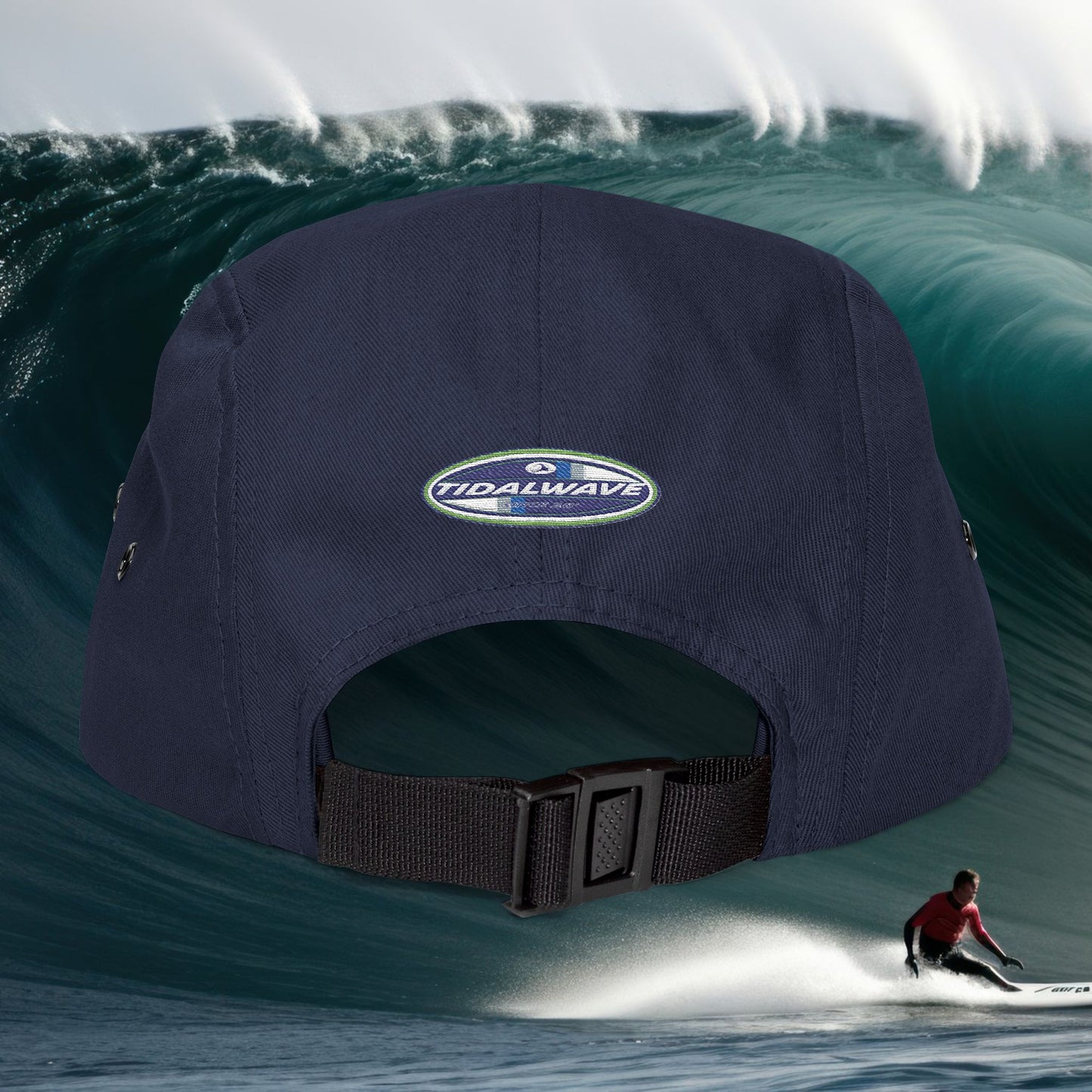 Embroidered 5-Panel Cap — TW Surf Patch Hat