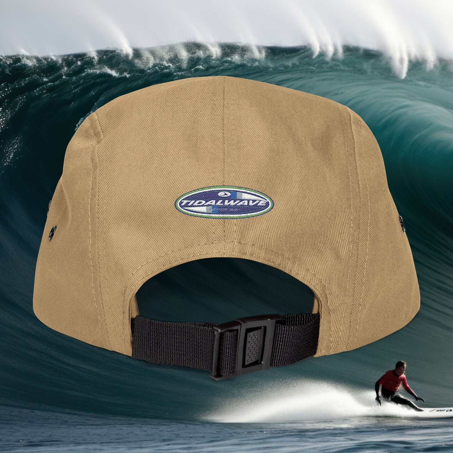Embroidered 5-Panel Cap — TW Surf Patch Hat