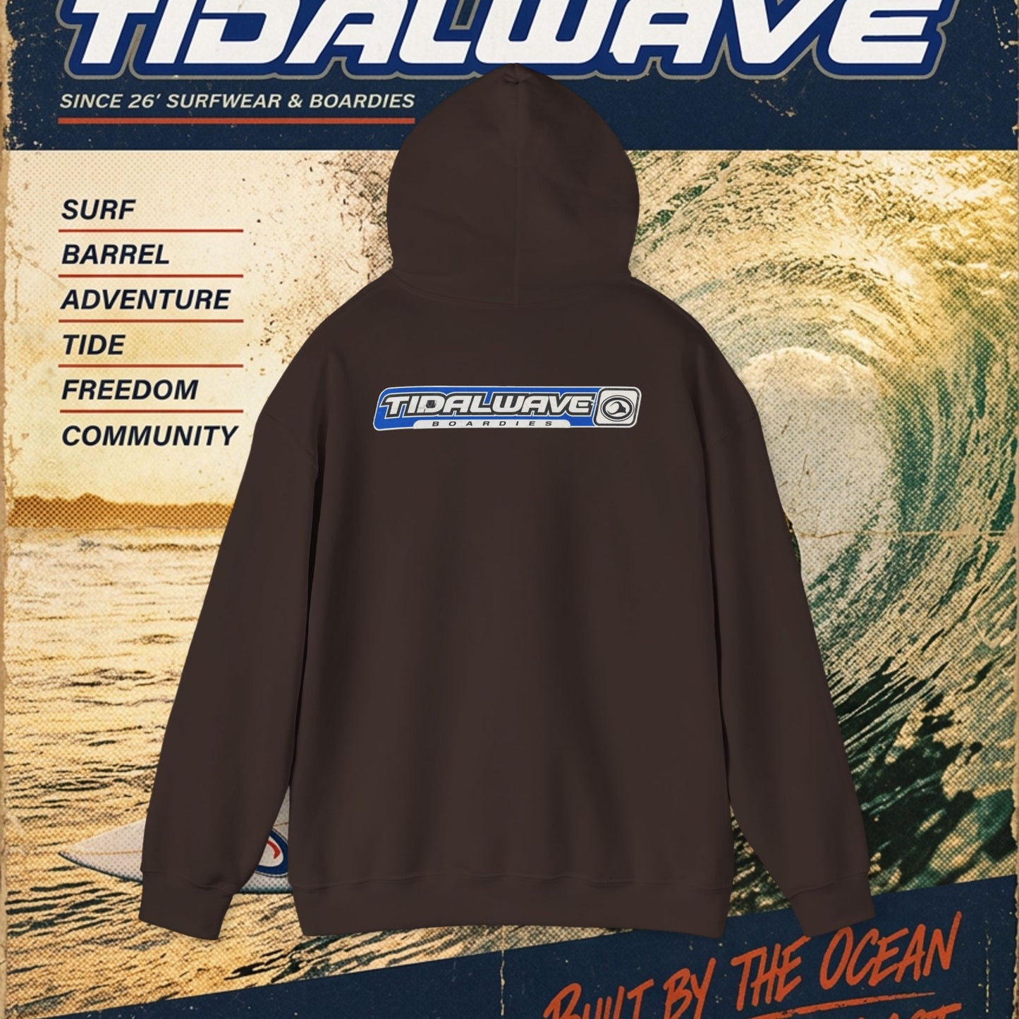 TideWave "Minimal Boardies" logo - Hoodie