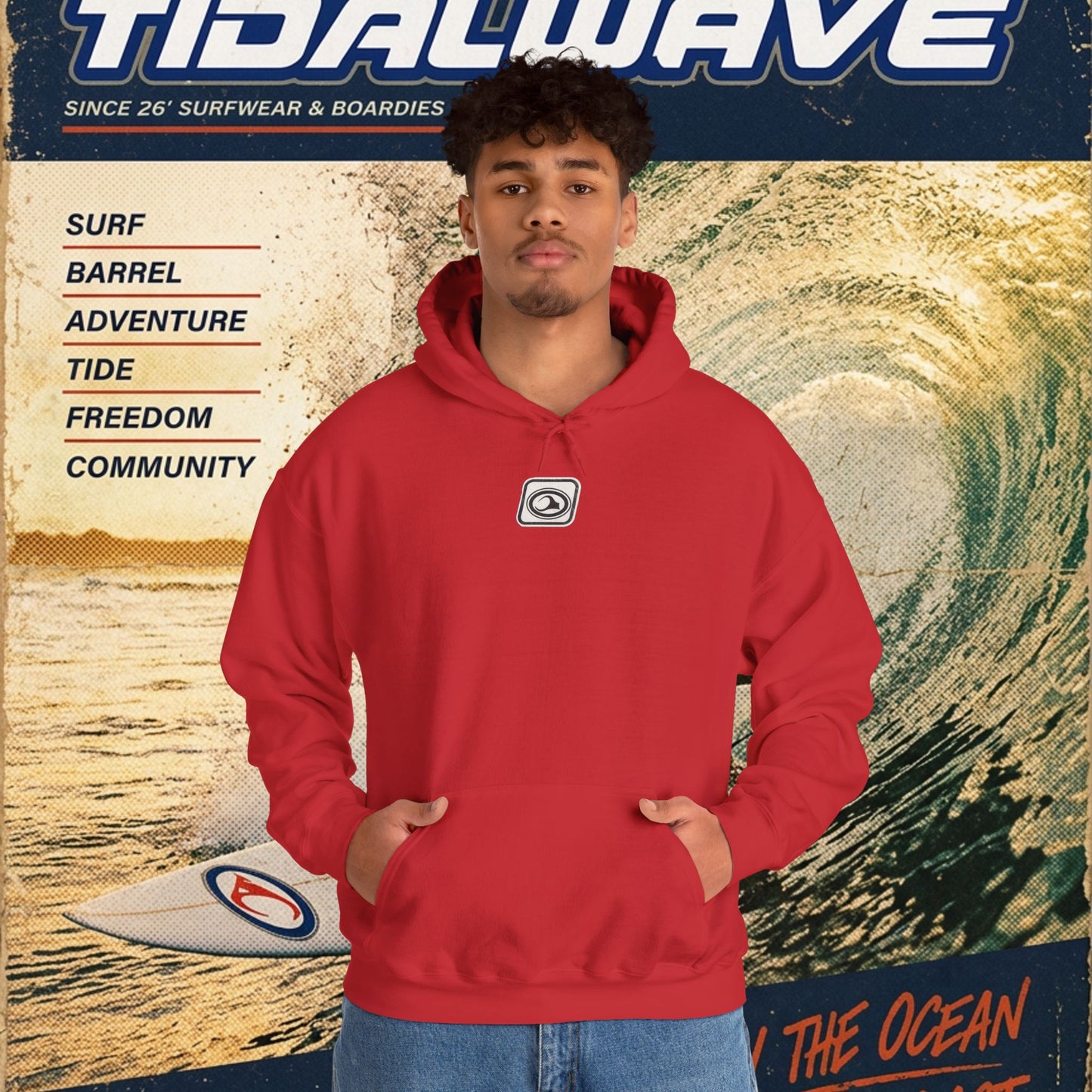 TideWave "Minimal Boardies" logo - Hoodie