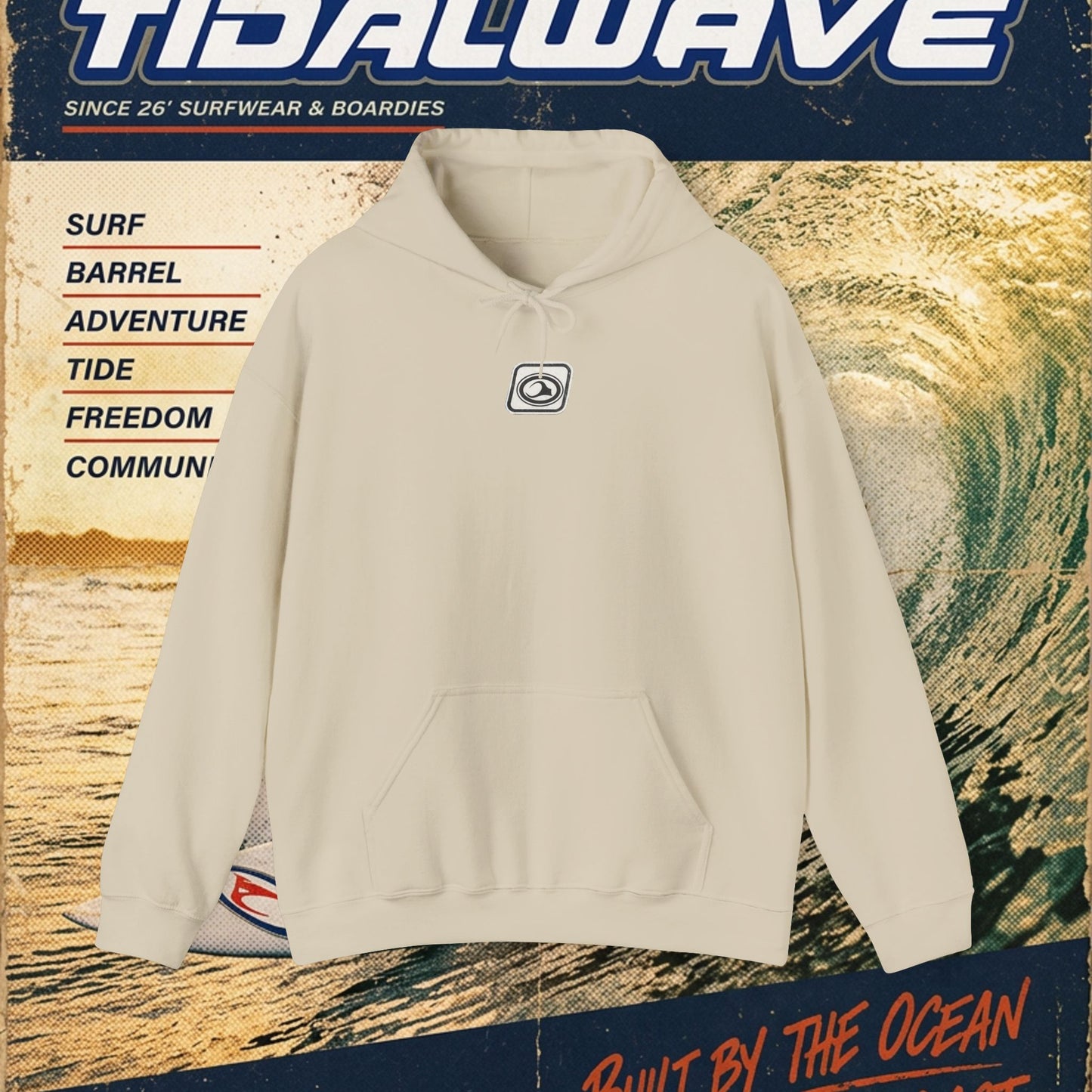 TideWave "Minimal Boardies" logo - Hoodie