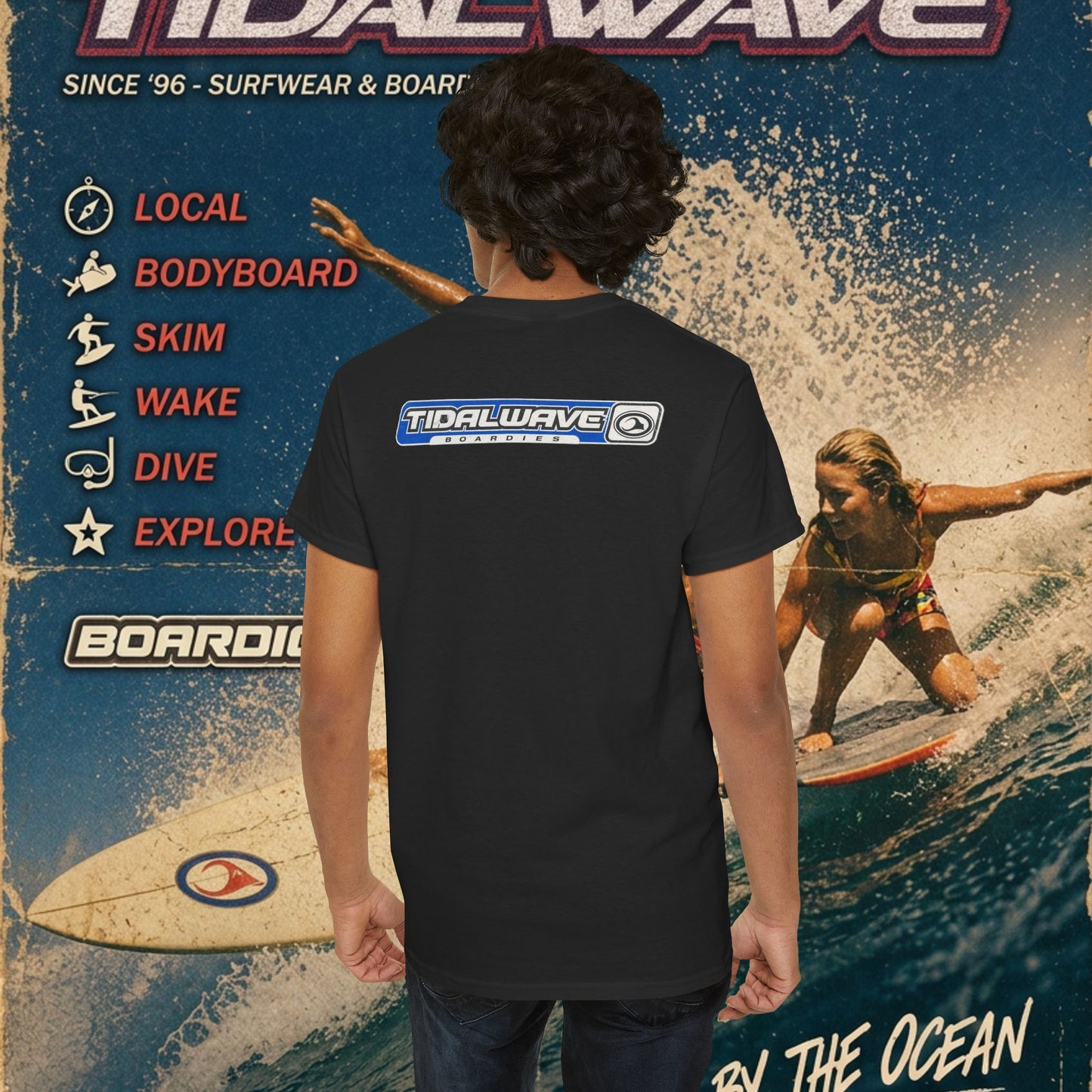 TidalWave "Blue and White" Bar logo - Tee