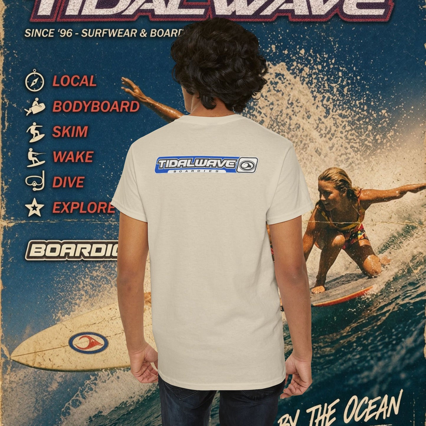 TidalWave "Blue and White" Bar logo - Tee