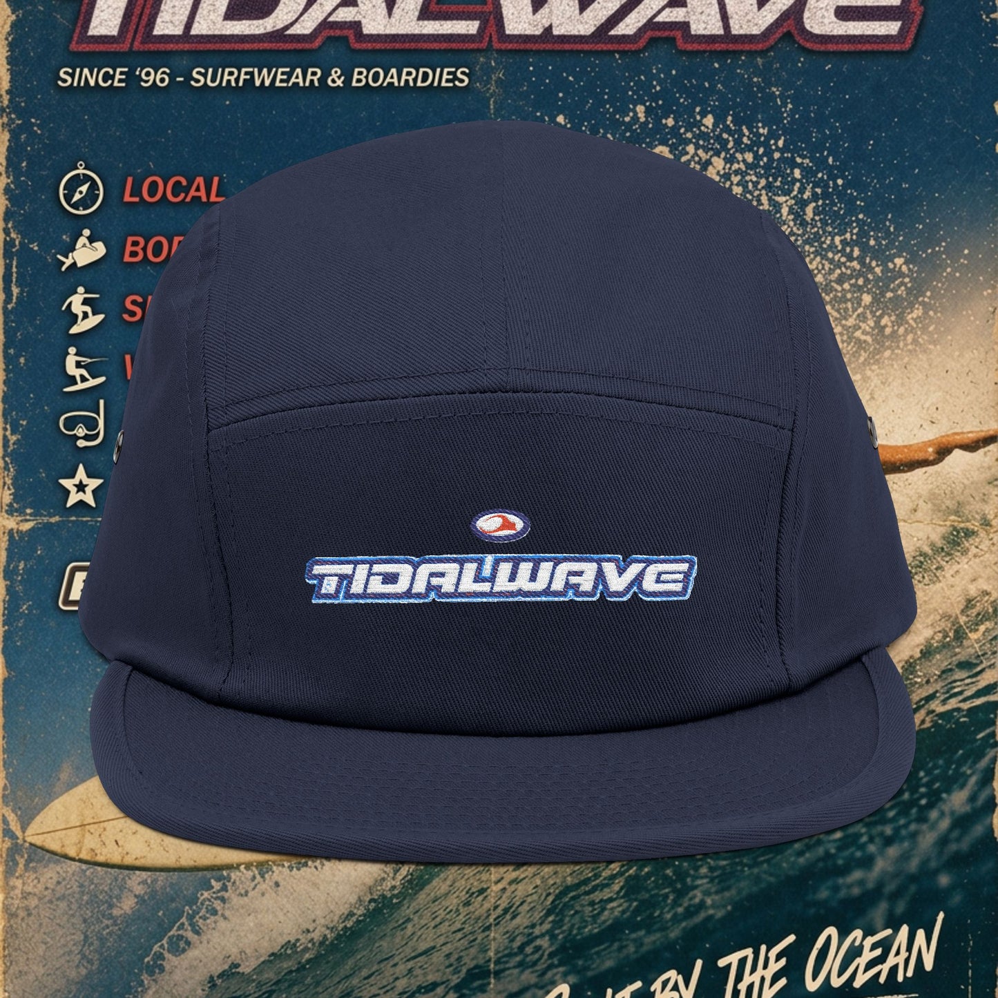 Tidalwave Embroidered 5-Panel Cap