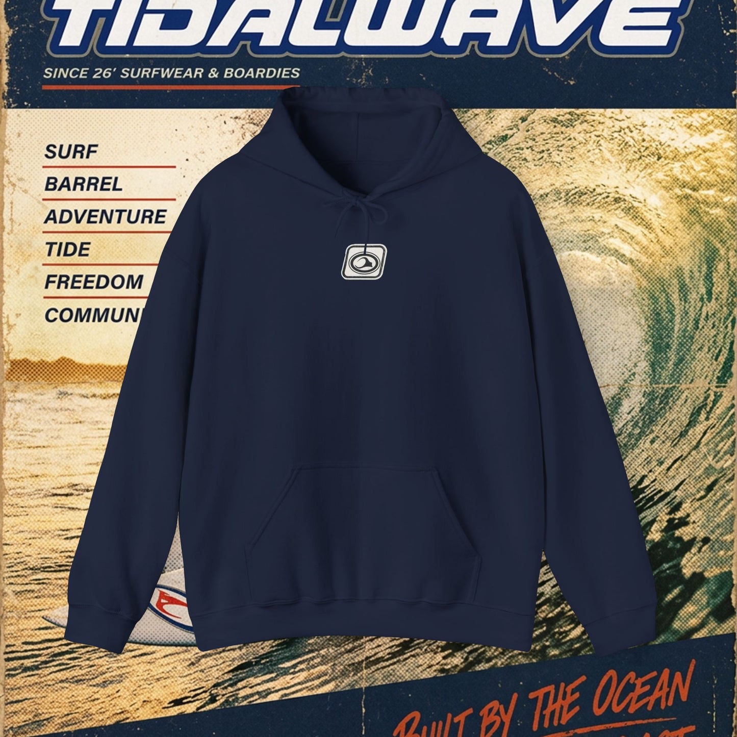 TideWave "Minimal Boardies" logo - Hoodie