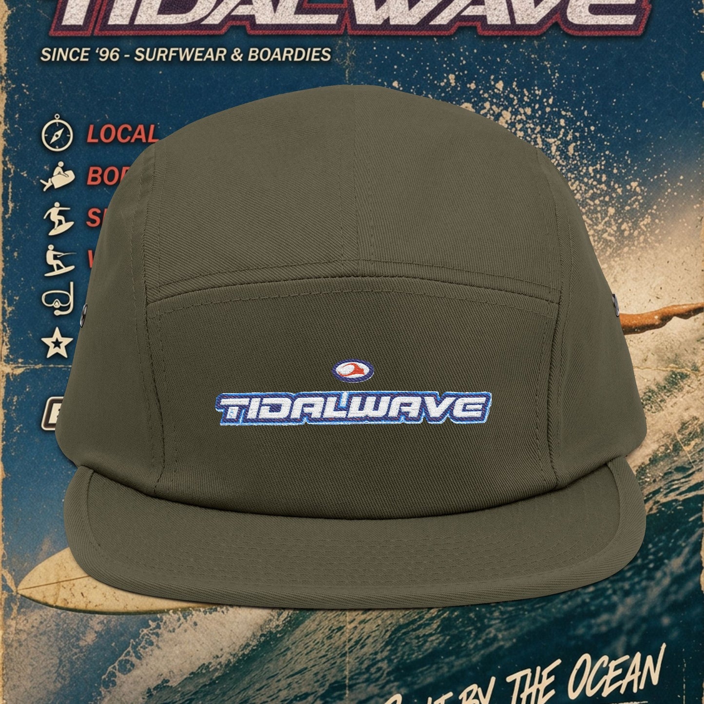 Tidalwave Embroidered 5-Panel Cap