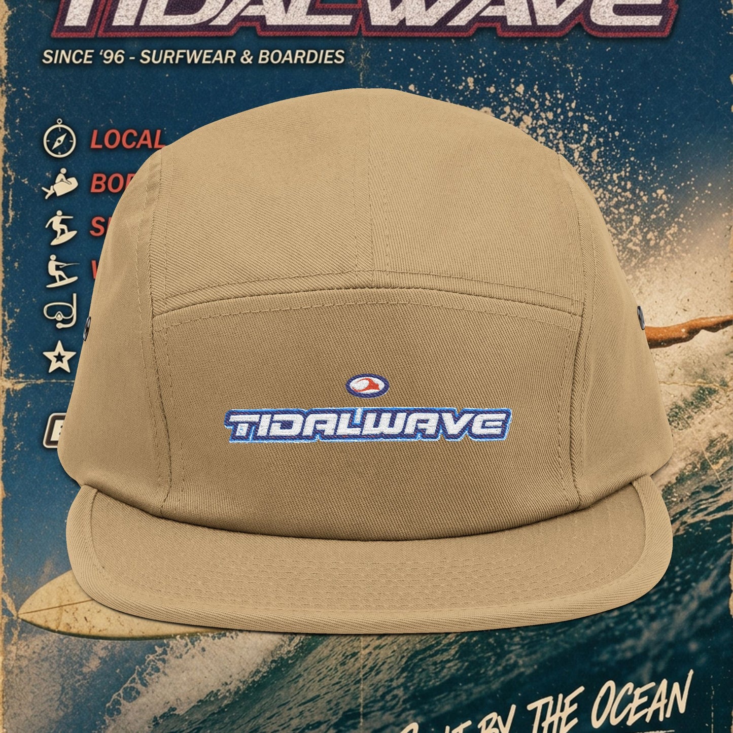 Tidalwave Embroidered 5-Panel Cap