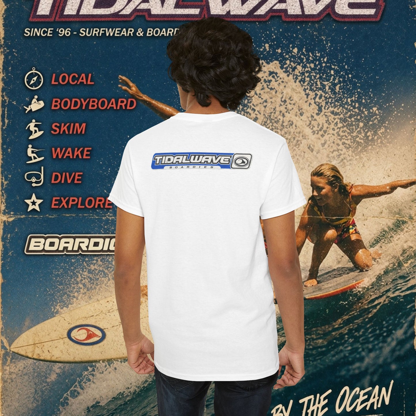 TidalWave "Blue and White" Bar logo - Tee