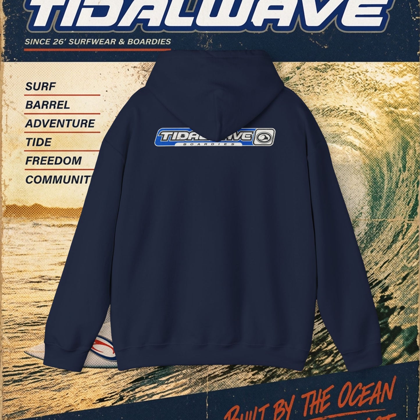 TideWave "Minimal Boardies" logo - Hoodie