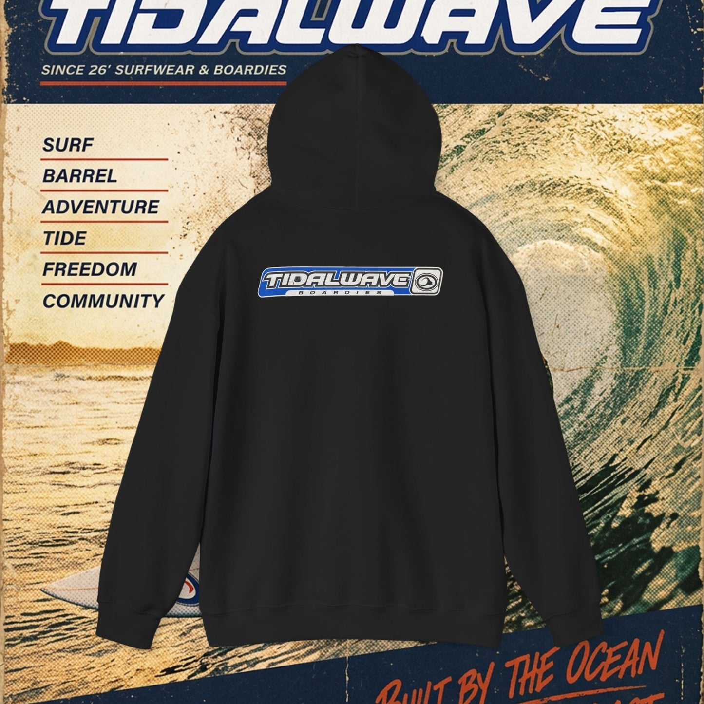 TideWave "Minimal Boardies" logo - Hoodie