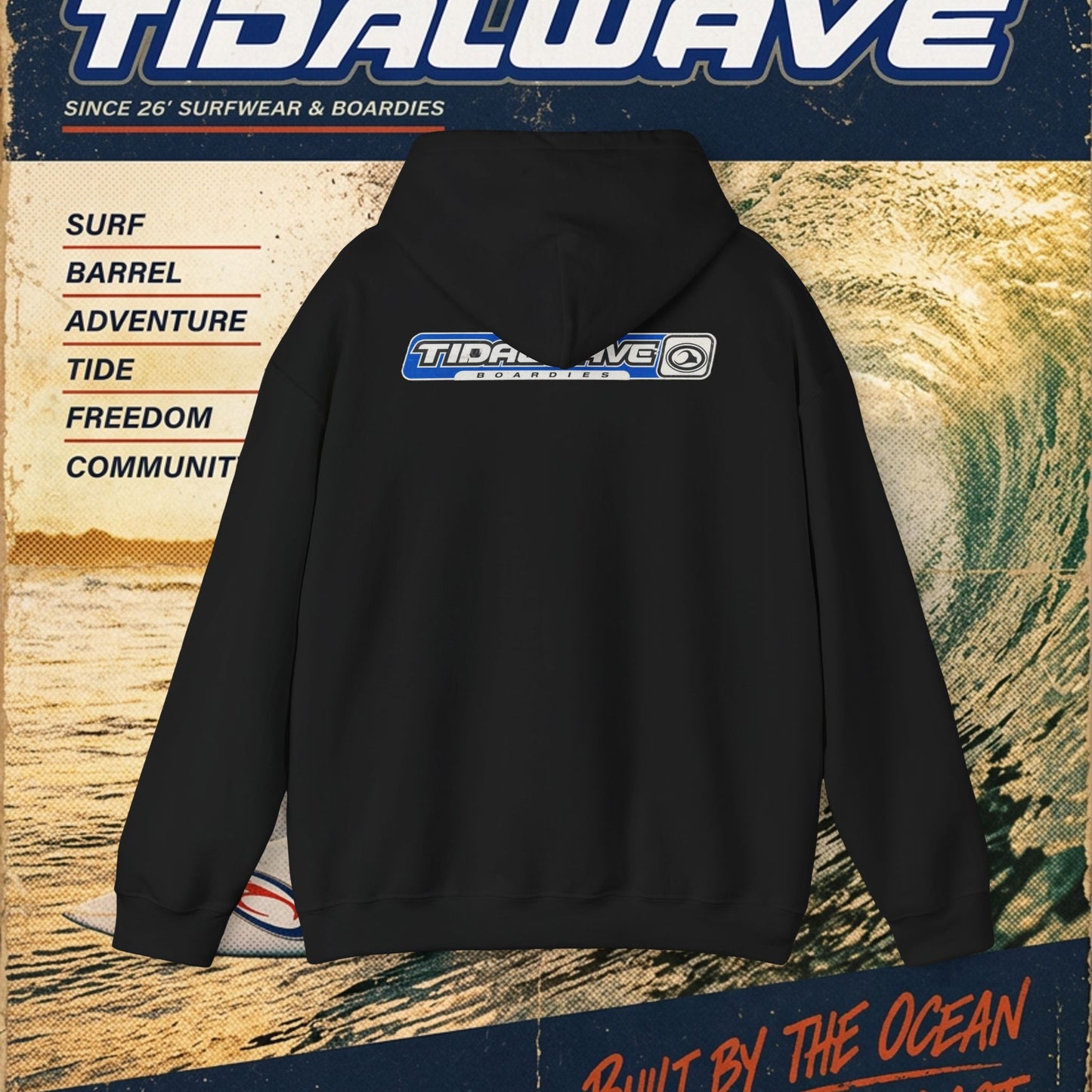 TideWave "Minimal Boardies" logo - Hoodie