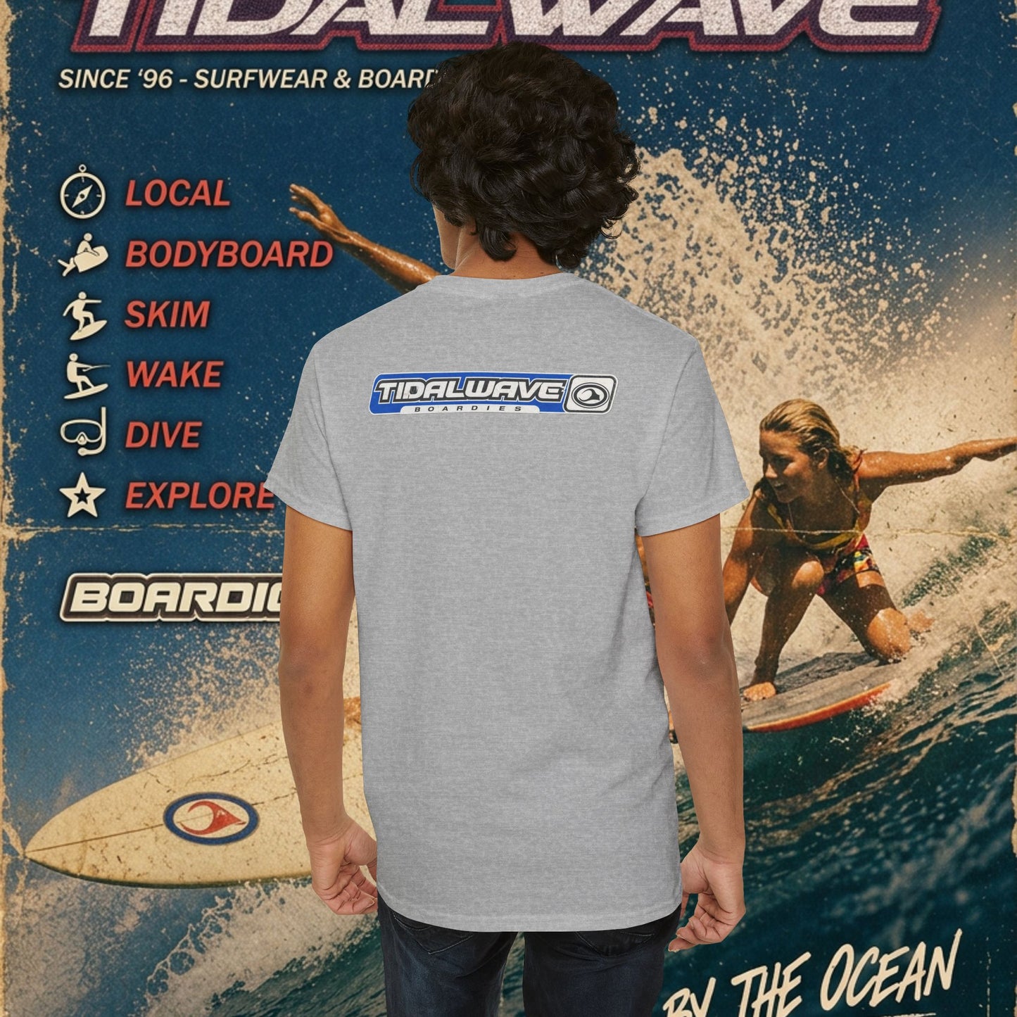 TidalWave "Blue and White" Bar logo - Tee