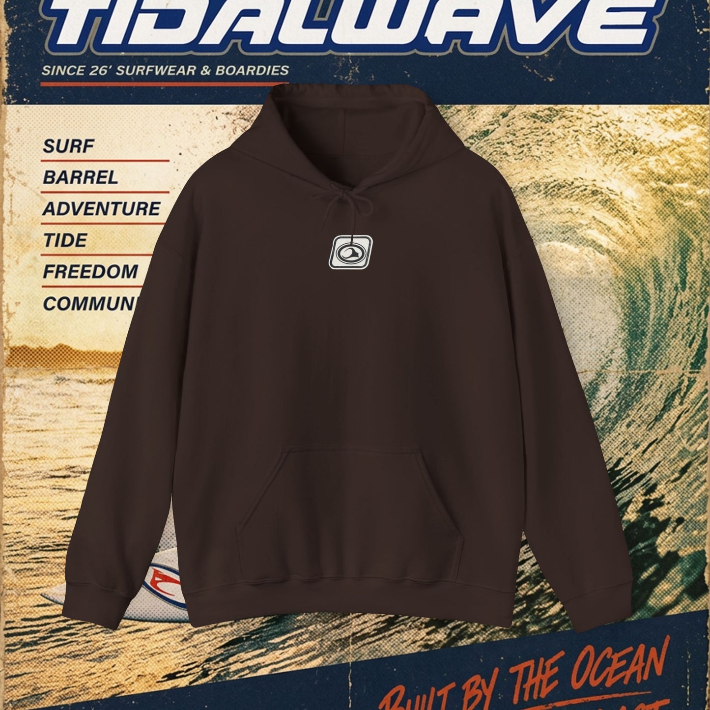 TideWave "Minimal Boardies" logo - Hoodie