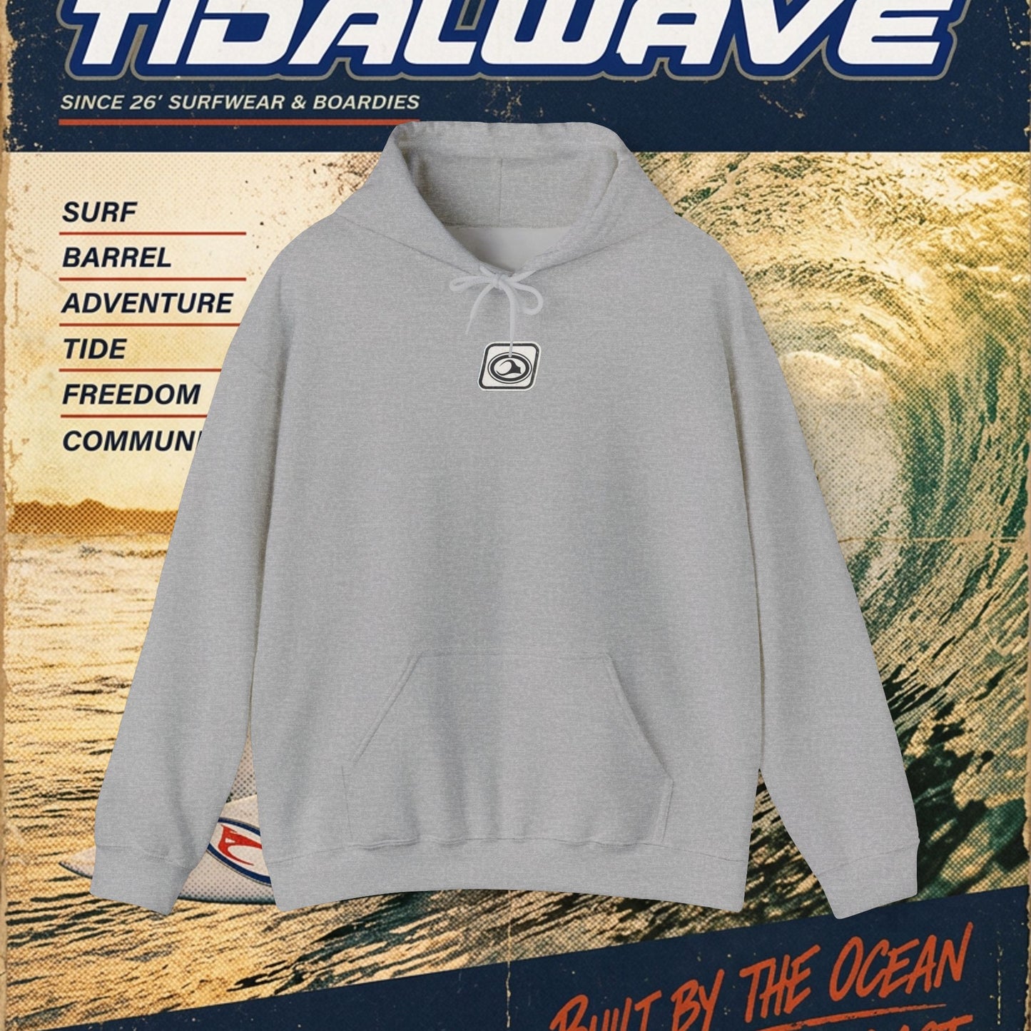 TideWave "Minimal Boardies" logo - Hoodie