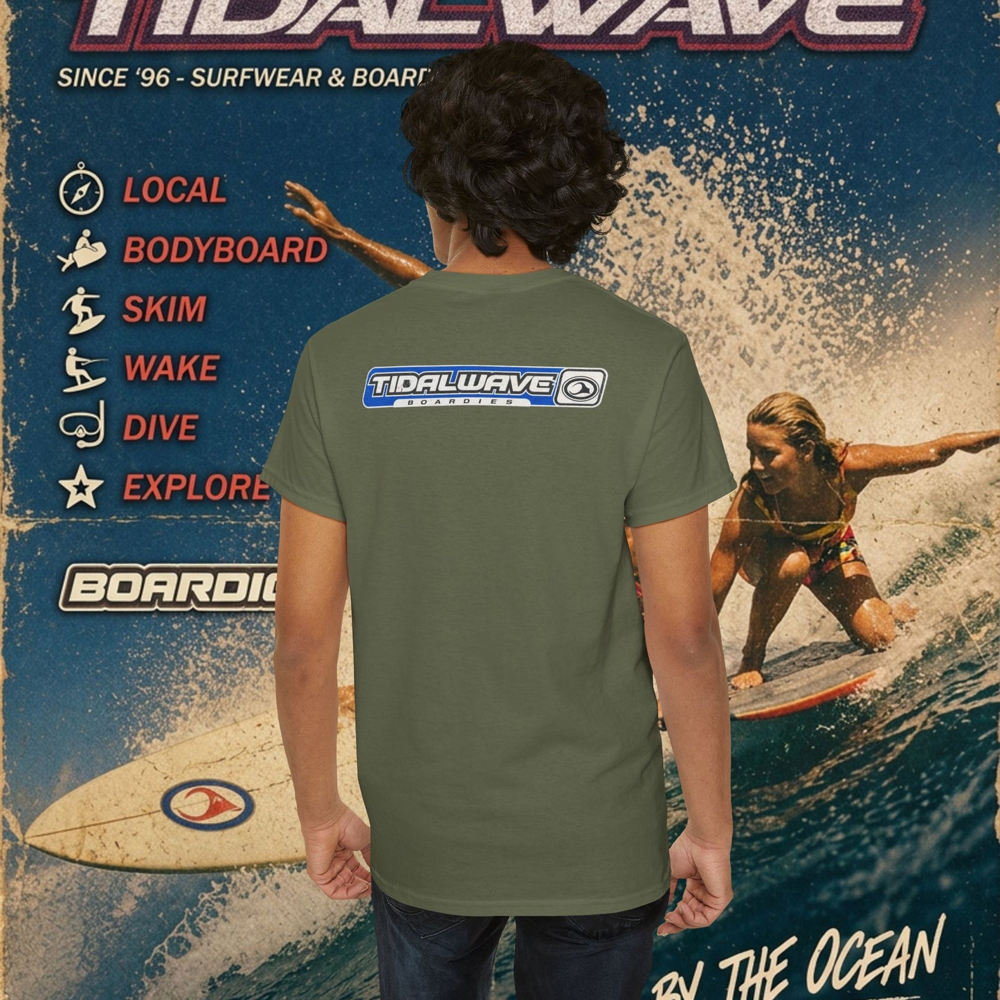 TidalWave "Blue and White" Bar logo - Tee
