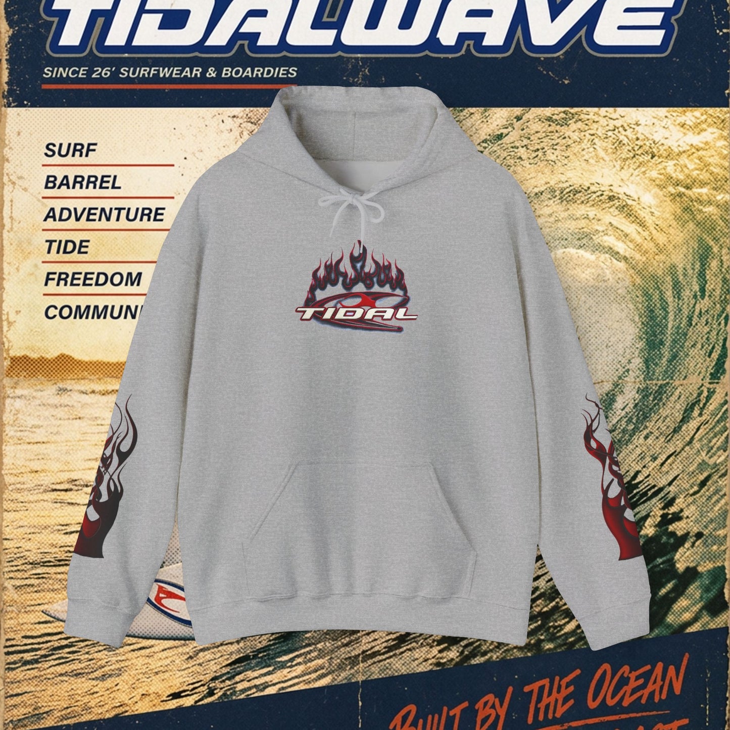 Tidal 'Flame Logo' - Pullover Hoodie