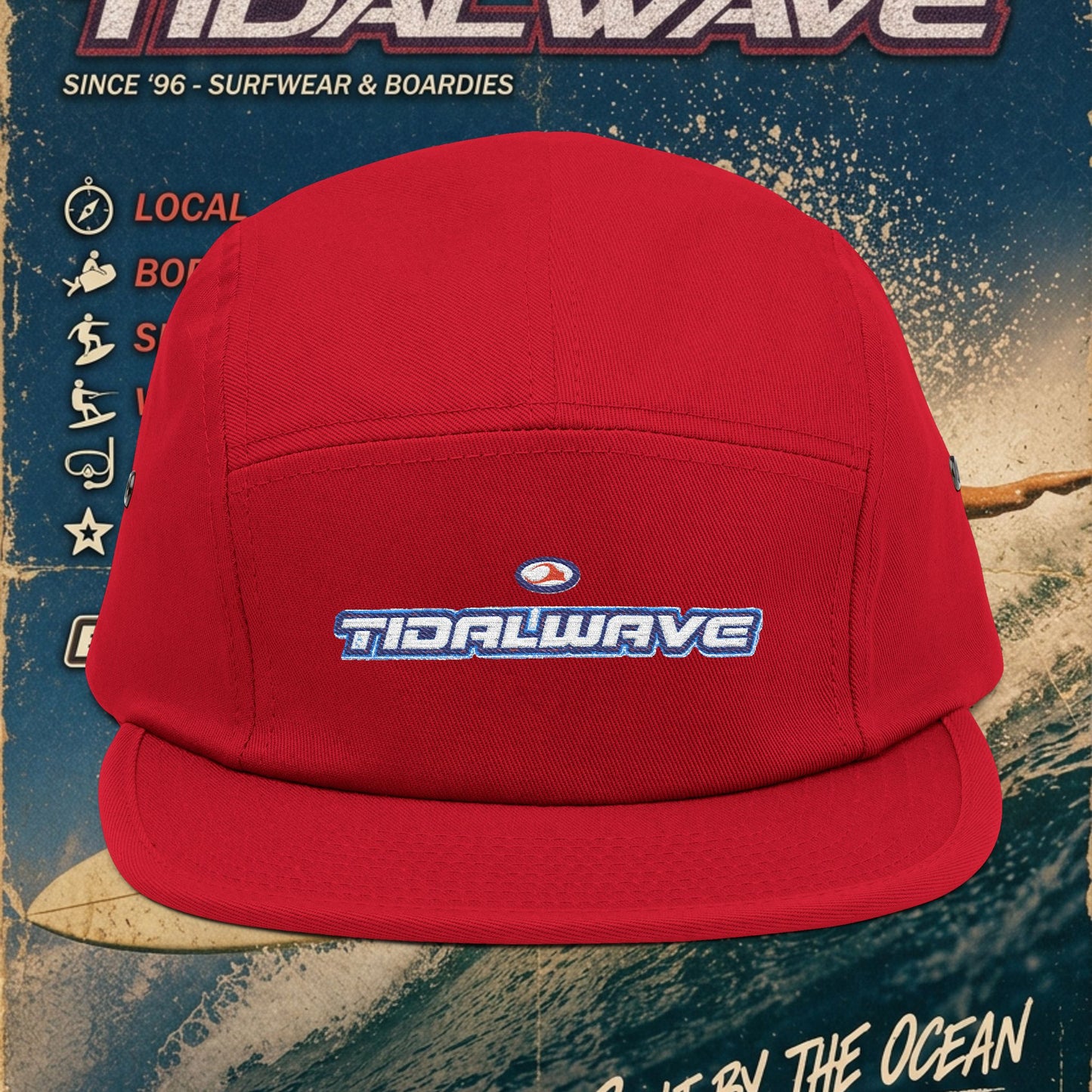 Tidalwave Embroidered 5-Panel Cap
