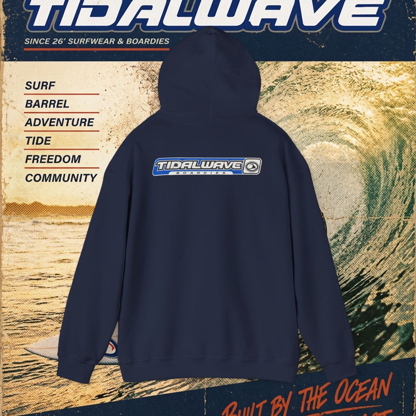 TideWave "Minimal Boardies" logo - Hoodie